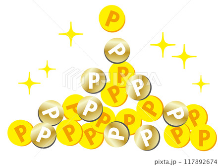 ポイントがザクザク貯まるイラスト 117892674