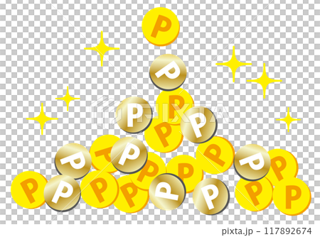 ポイントがザクザク貯まるイラスト 117892674