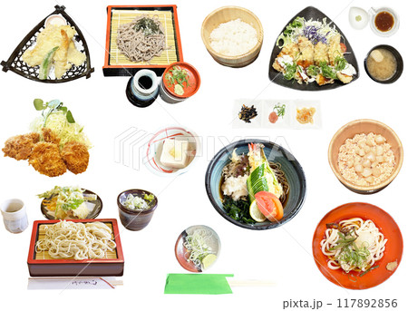 切り抜き素材セットー和食 117892856