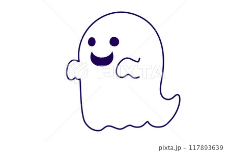 ハロウィンのおばけ（シンブルなおばけ） 117893639