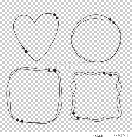 Frame hand drawn with black line for element, quote and post 117893701