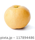 Chinese pear close up on white background. 117894486