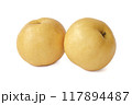 Chinese pear close up on white background. 117894487