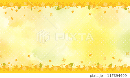 水彩風な金木犀の背景素材 117894499