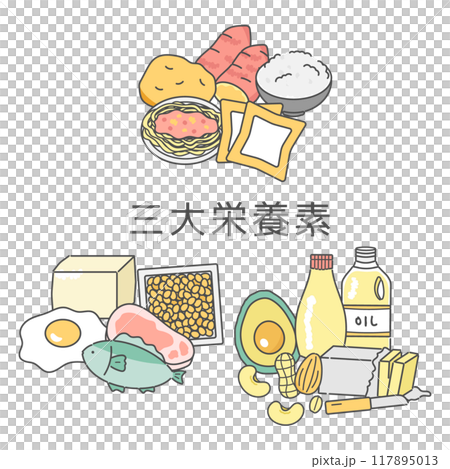 三大營養素插畫集 三大營養素插畫集 117895013