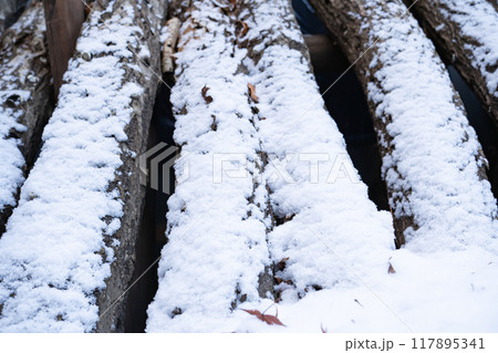 軽井沢の12月の雪景色 軽井沢の12月の雪景色 117895341