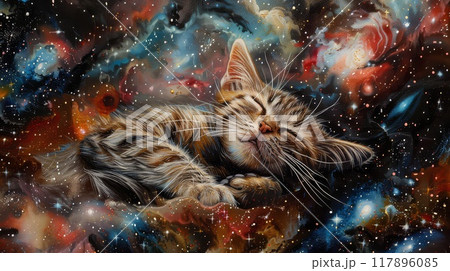 A Tabby Cat Asleep in a Cosmic Nebula 117896085
