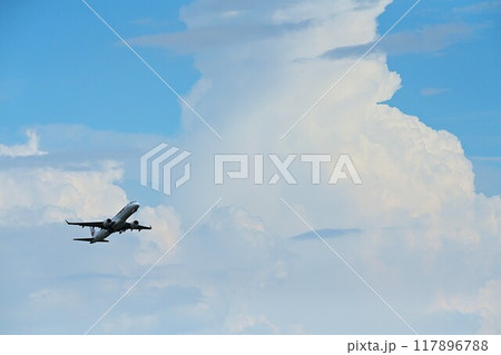 離陸する飛行機 離陸する飛行機 117896788
