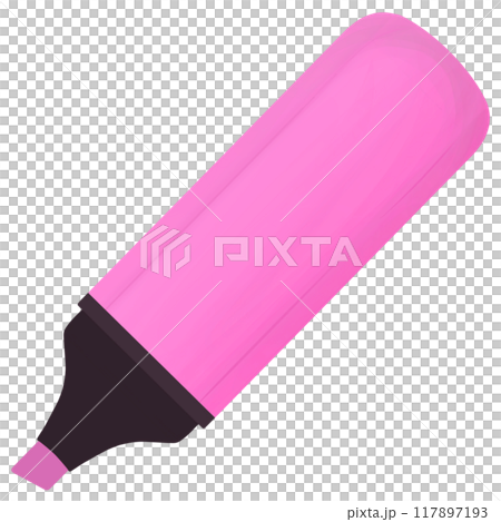 Pink Highlighter Marker Pen Clipart Cartoon 117897193