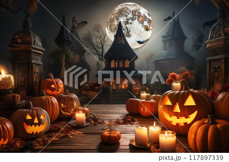 ハロウィンのかぼちゃ 117897339