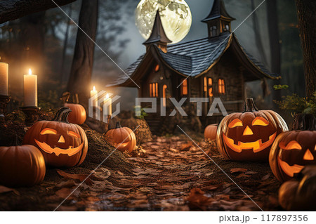 ハロウィンのかぼちゃ 117897356