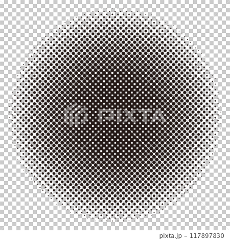 Monochrome circular screentone Monochrome circular screentone 117897830