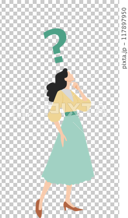 一個女人思考的插圖 一個女人思考的插圖 117897950