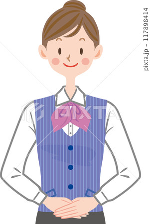 受付 制服 女性 イラスト コンシェルジュ 受付 制服 女性 イラスト コンシェルジュ 117898414