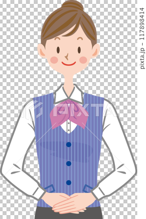 受付 制服 女性 イラスト コンシェルジュ 受付 制服 女性 イラスト コンシェルジュ 117898414