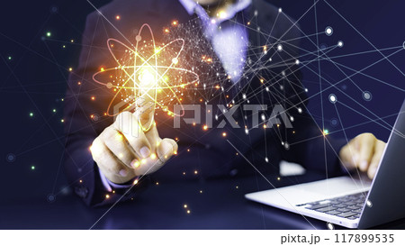 Business with global connection concept. Concept of Ideas for success. Concept with innovation inspiration. Success start from new ideas to innovative technology relying on information from internet.. Business with global connection concept. Concept of Ideas for success. Concept with innovation inspiration. Success start from new ideas to innovative technology relying on information from internet.. 117899535