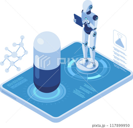 Isometric Pharmaceutical Research by AI Robot 117899950