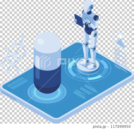 Isometric Pharmaceutical Research by AI Robot 117899950
