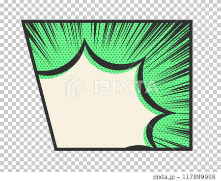 Speech bubble, American comic, frame, dot pattern, spikes, green Speech bubble, American comic, frame, dot pattern, spikes, green 117899998