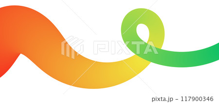 Wavy line with colorful gradient. Vector illustration 117900346