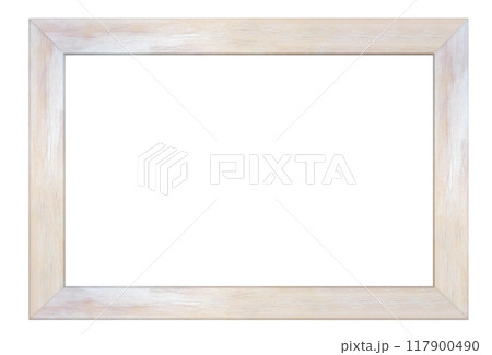 長方形の白く塗装されたアンティーク風の木製フォトフレーム 長方形の白く塗装されたアンティーク風の木製フォトフレーム 117900490