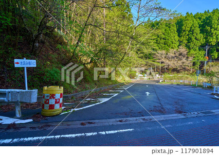 神奈川県秦野市の秦野清川線(県道70号)から護摩屋敷の水方面を見る 117901894