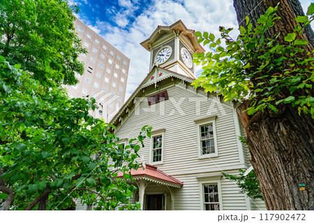 夏の札幌 時計台 夏の札幌 時計台 117902472