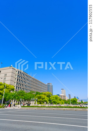 【大阪府】5月・御堂筋から大阪市役所を望む 117902555