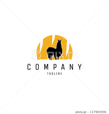vector illustration of alpaca. isolated vector logo, badge, emblem, icon, sticker design. Best for the sticker freight industry. available ep 10. 117903936