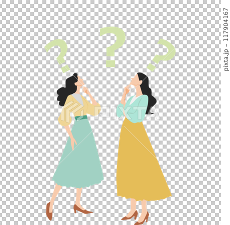 Illustration of a woman thinking Illustration of a woman thinking 117904167