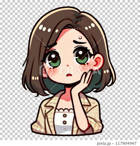 A woman who is worried 117904947