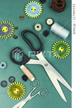 Tailor sewing accessories. 117905555
