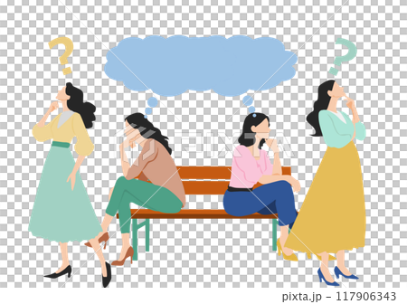一個女人思考的插圖 一個女人思考的插圖 117906343