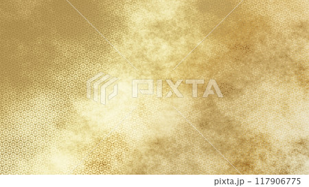 金色の和柄模様・背景 117906775