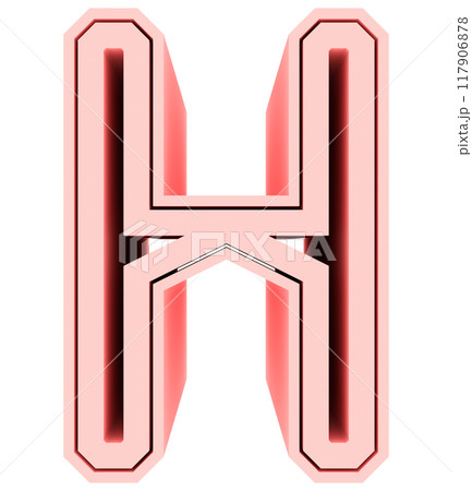 3D rendered illustration. Decorative letter. Custom art font. 3D rendered illustration. Decorative letter. Custom art font. 117906878