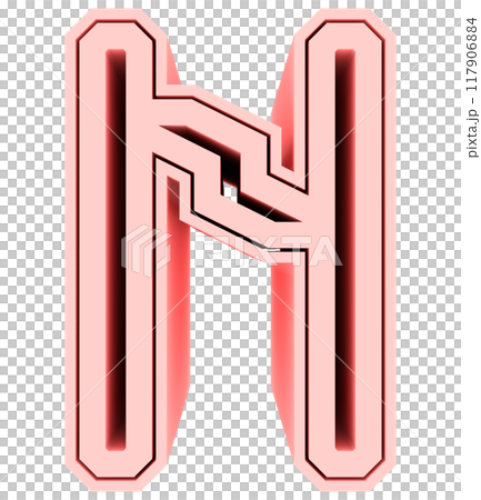 3D rendered illustration. Decorative letter. Custom art font. 3D rendered illustration. Decorative letter. Custom art font. 117906884