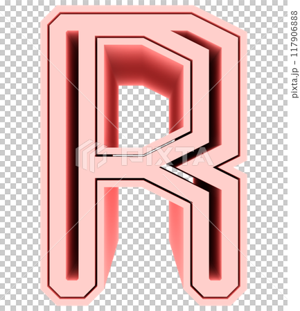 3D rendered illustration. Decorative letter. Custom art font. 3D rendered illustration. Decorative letter. Custom art font. 117906888