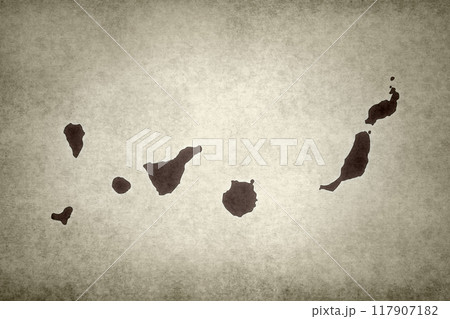 Map of the Canary Islands on a paper Map of the Canary Islands on a paper 117907182