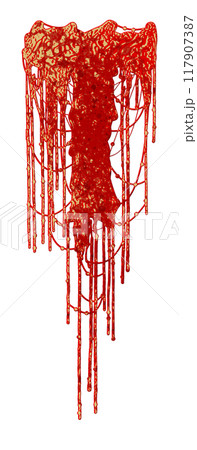 Metal music style font. Dripping letter with blood stains. Decorative lettering. Metal music style font. Dripping letter with blood stains. Decorative lettering. 117907387