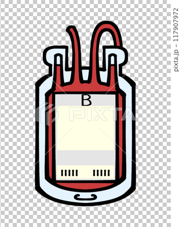 Illustration material of blood bags for infusion and transfusion 117907972
