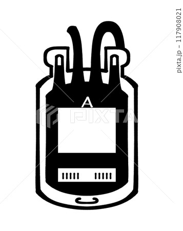 点滴・輸血の血液バッグのイラスト素材 117908021