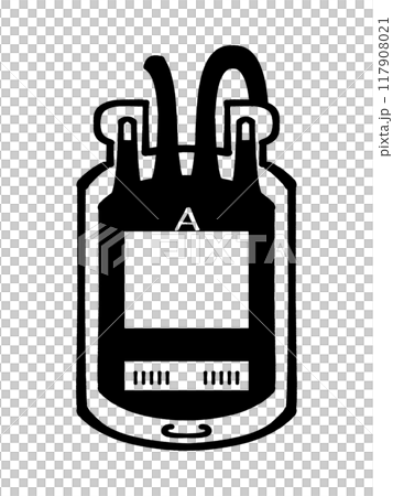 点滴・輸血の血液バッグのイラスト素材 117908021