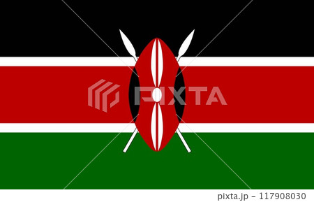 Kenya flag national material design	 117908030