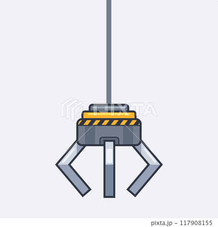 The Grabbing Claw in white background. Isolated Vector Illustration The Grabbing Claw in white background. Isolated Vector Illustration 117908155