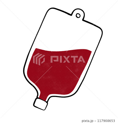 輸血パックのイラスト 117908653