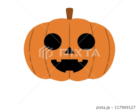 ハロウィンかぼちゃのイラスト素材2 117909127