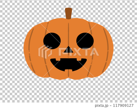 ハロウィンかぼちゃのイラスト素材2 117909127