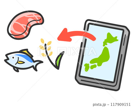 ふるさと納税のイラスト 117909151