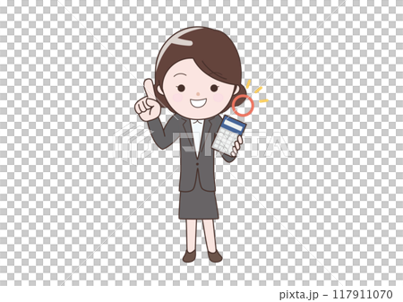 拿著計算器的女商人 117911070