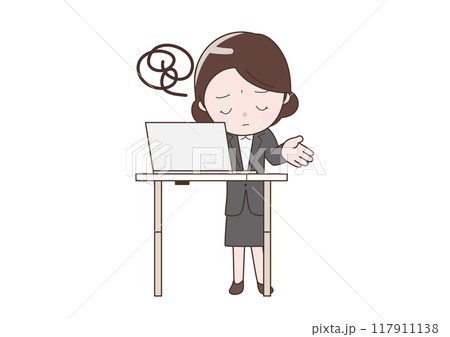 スタンディングが合わないビジネスウーマン 117911138